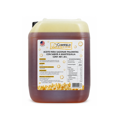 Aceite para Palomitas Sabor Mantequilla CORNFIELD – 20 L